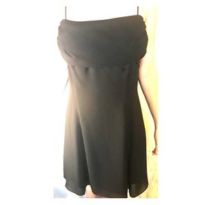 Y2K Betsy & Adam Black flowy knee length cocktail dress size 10